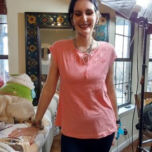 Chaps Coral Short Sleeve Tee